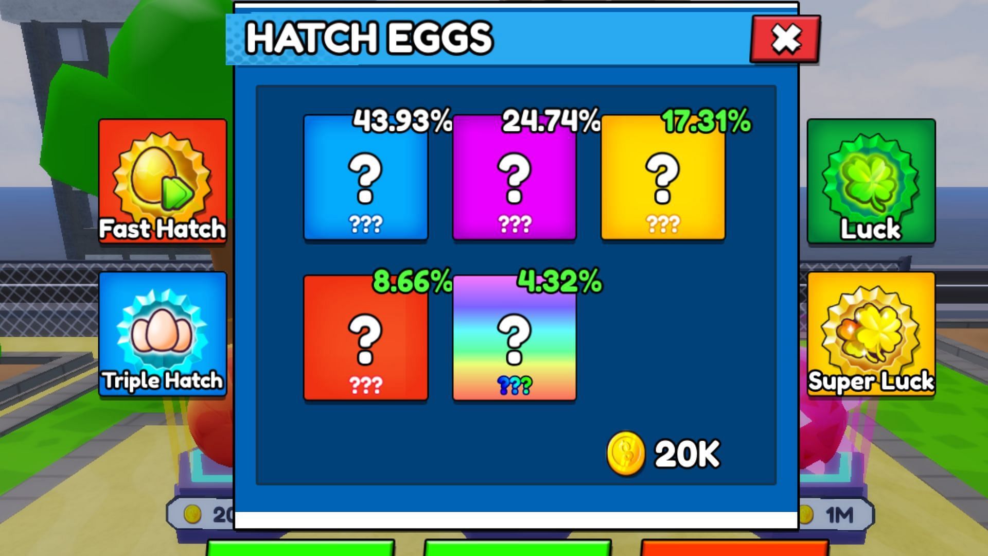 Pet Eggs in Climb and Jump Tower (Image via Roblox)